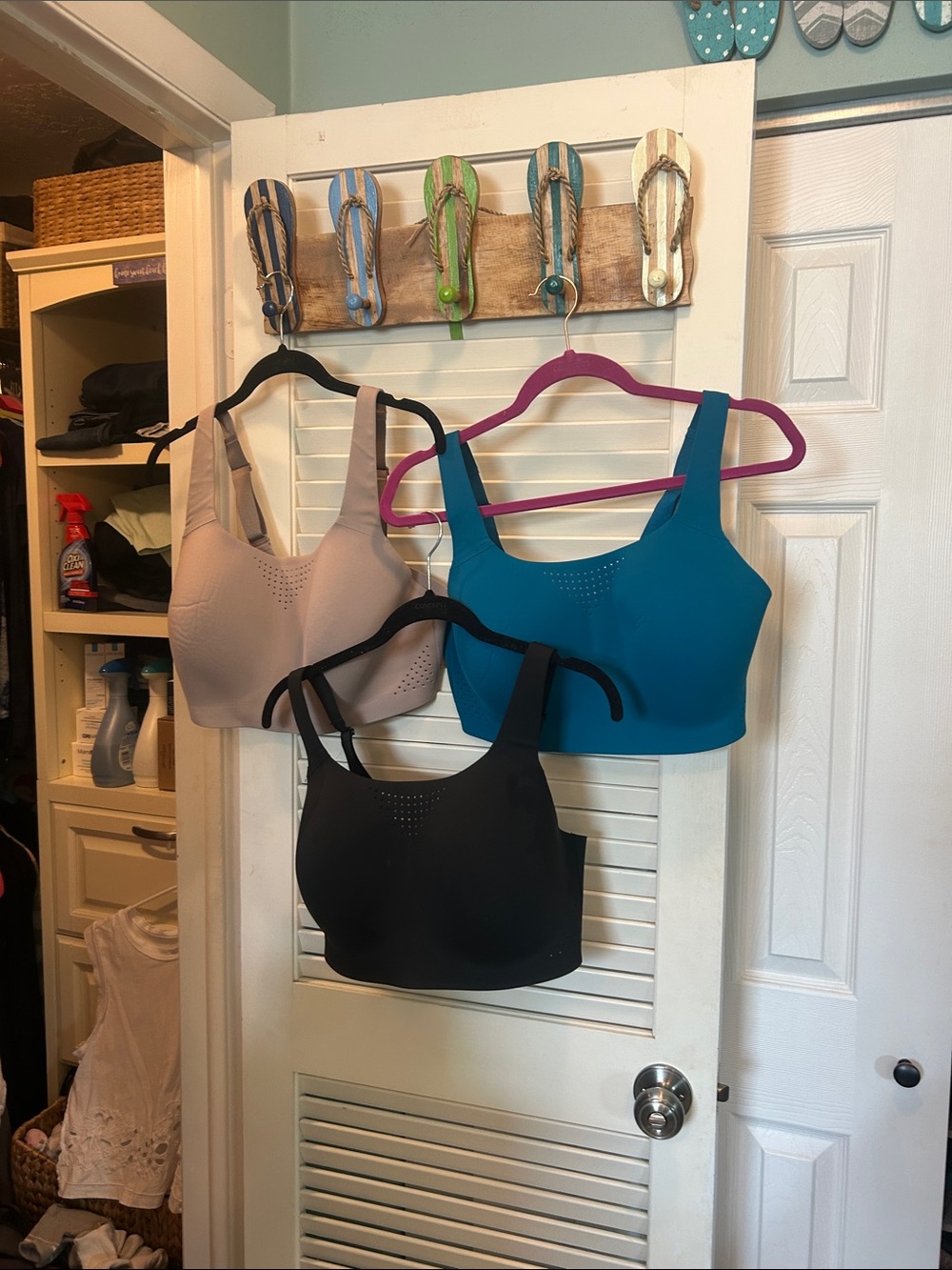 Victoria Secret Trio Pack Sports Bras - Teal, Taupe, Black
